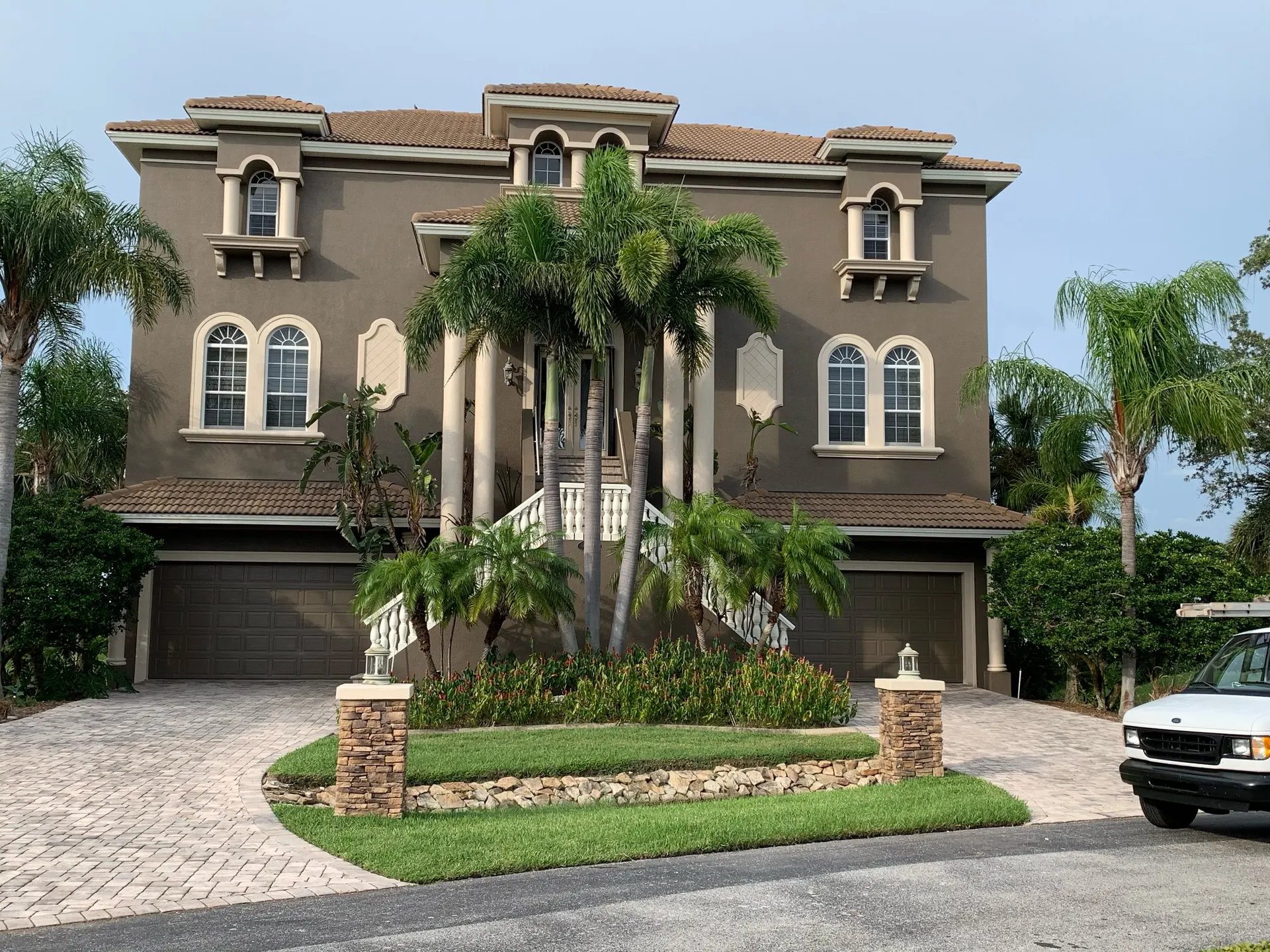 Freshly painted residential exterior