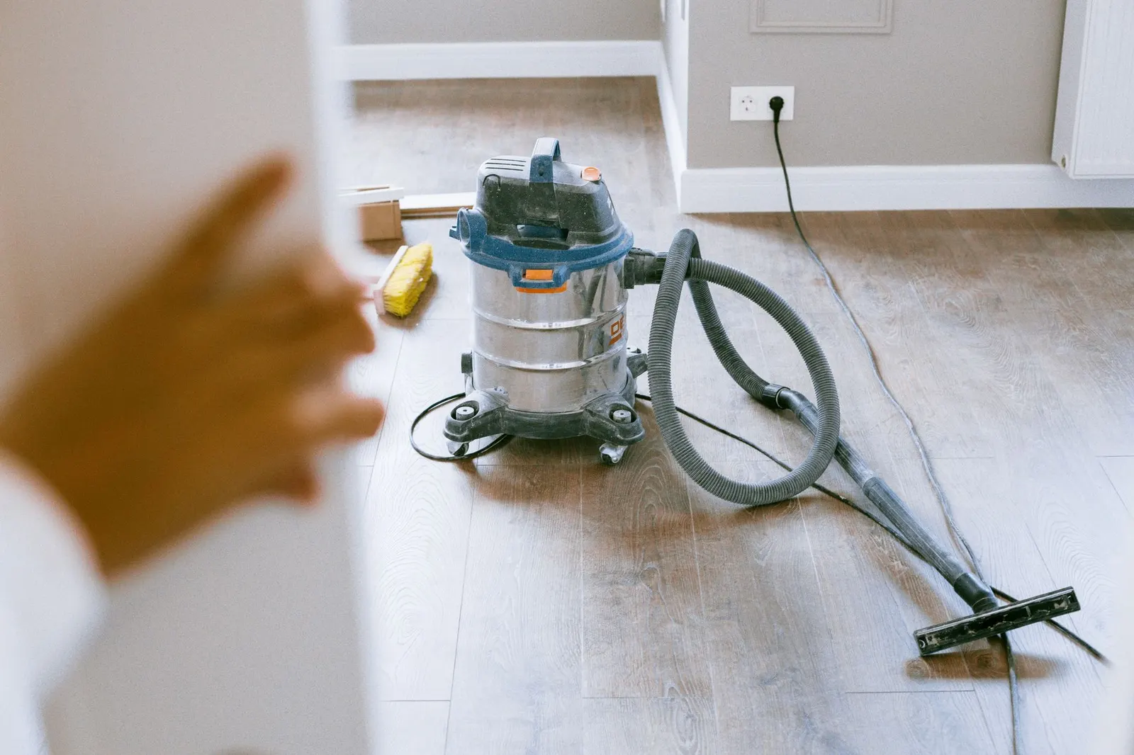 Peeling wallpaper being removed from a wall